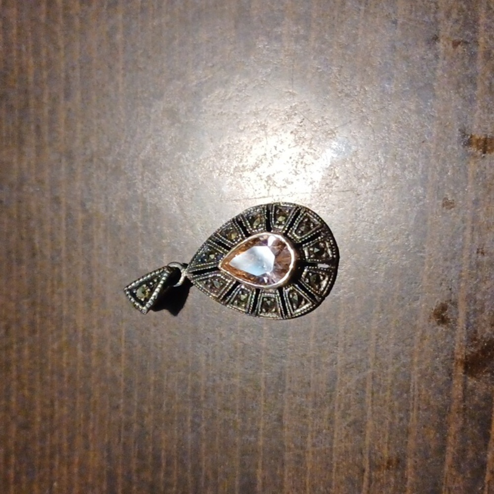 Silver pink pendant